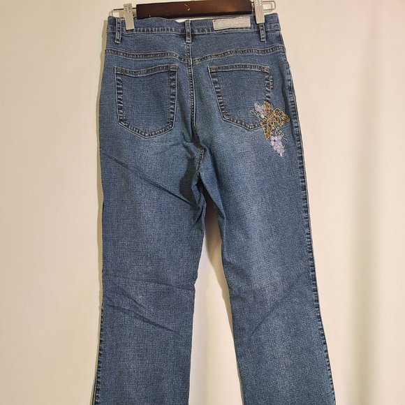 Boot Cut Jeans with Embroidery - Picture 4 of 7